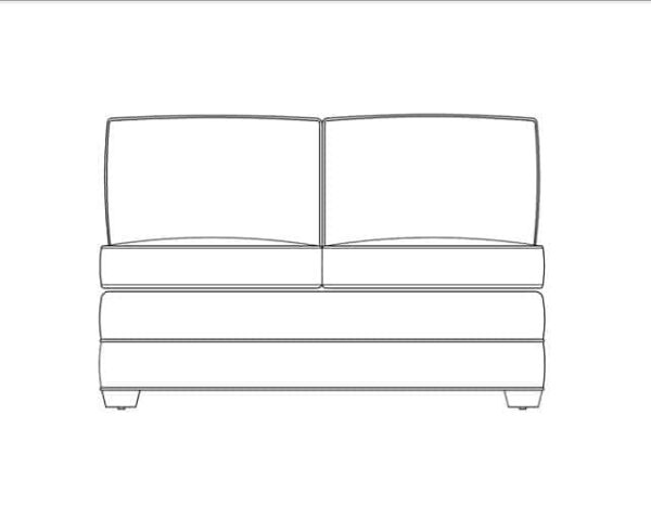 9566 74 armless twin sleeper 1