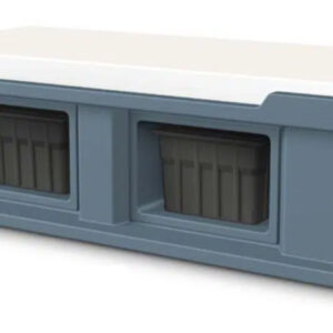 MOLDED PLASTIC BED WITH CUBBIES | FLOOR MOUNT READY