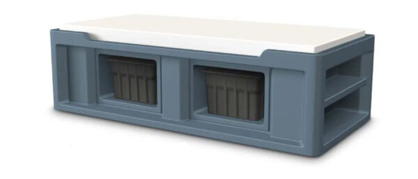 MOLDED PLASTIC BED WITH CUBBIES | FLOOR MOUNT READY