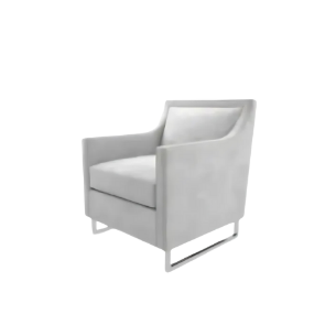 Evie Lounge Chair W/ Metal Sleigh Base (1616-05)