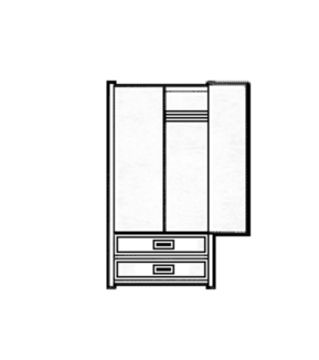Lucerne-Double-Door-Wardrobe-with-2-Bottom-Drawers-Interior-Shelf-Clothes-Rod