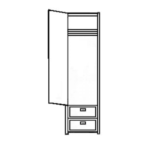 Lucerne-Single-Wardrobe-with-2-Bottom-Drawers