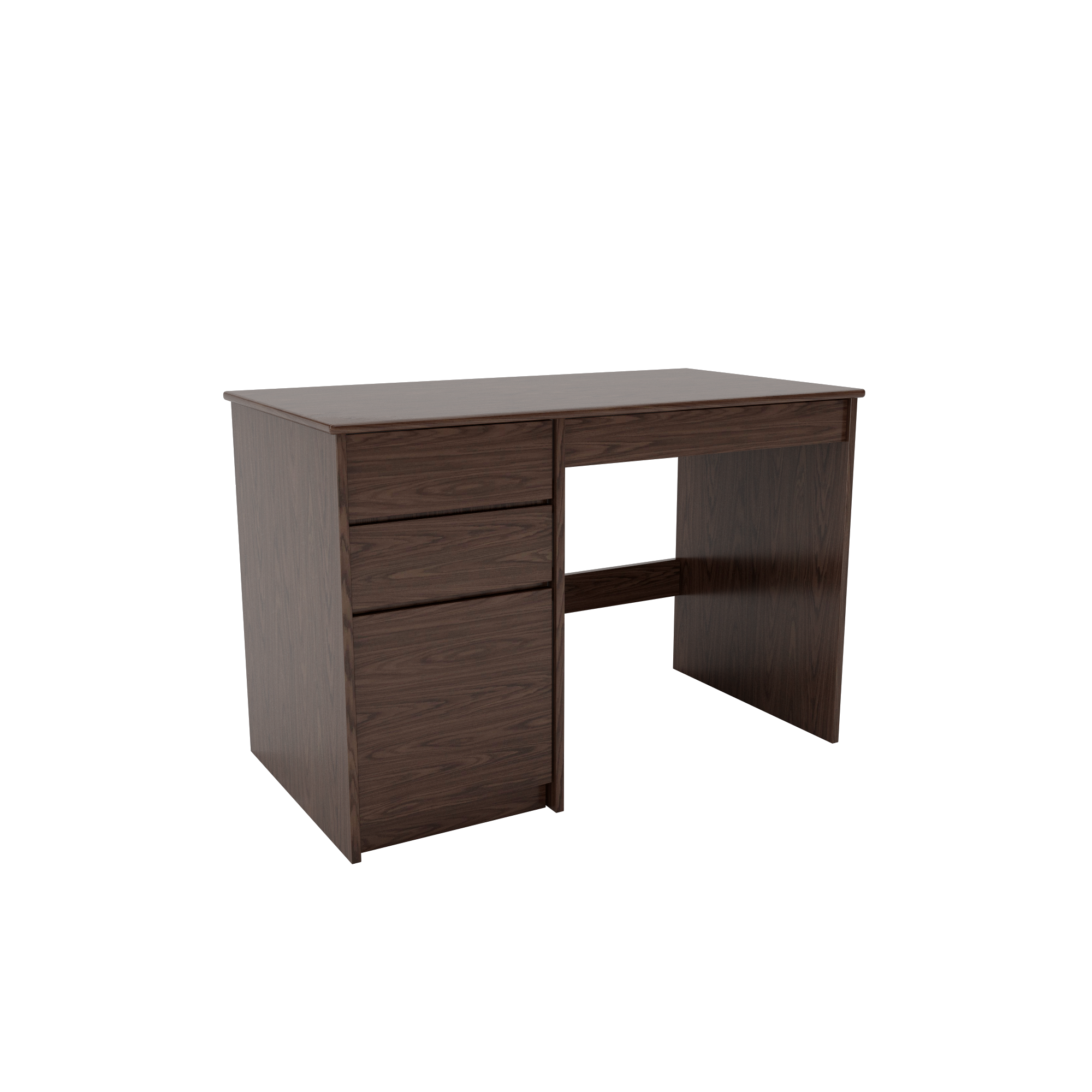 Clayton Driftwood Pedestal Desk with 3 Drawers (N-DKP-4524) - Image 5