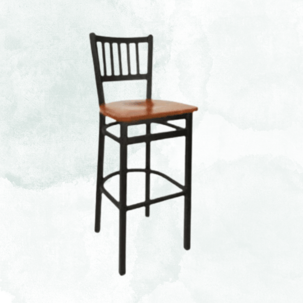 Lima Metal Frame Stool with Wood Seat 