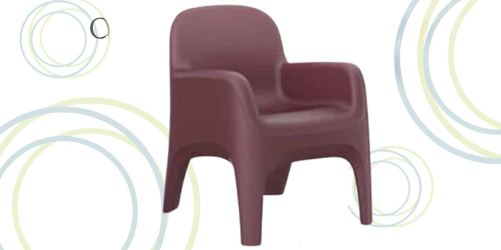 A durable and supportive chair with brown seat and arms, ideal for healthcare settings, ensuring safety, stability, and comfort.