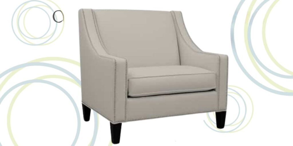 A beige chair with soft cushioning, designed for patient comfort and safety in healthcare environments.