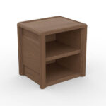 SEQUOIA™ Walnut Molded Plastic Nightstand (200 Series)