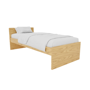 CLAYTON NATURAL OAK PANEL BED (multiple sizes)(N-PPL-8430)