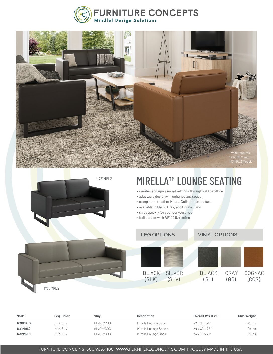 Mirella Loveseat (Multiple Finishes) (1731MRL2) (QUICK SHIP) - Image 2