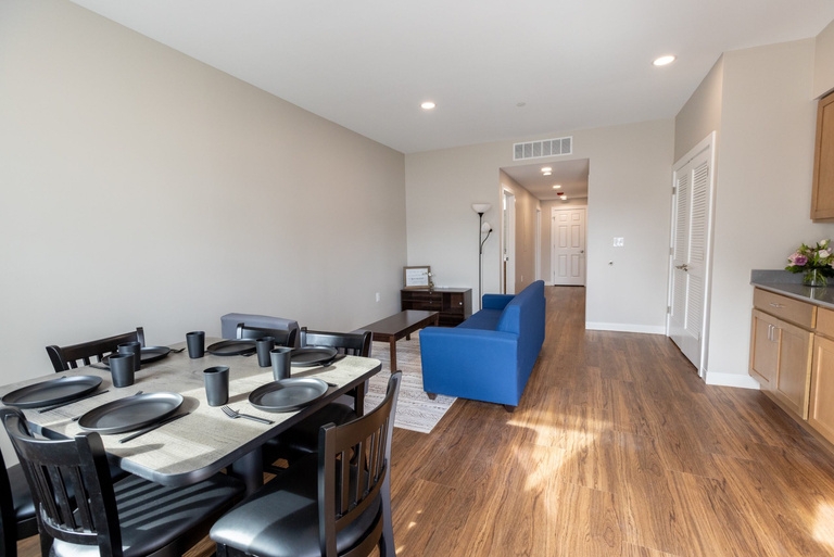 Rothstein Village apartment dining and living furniture