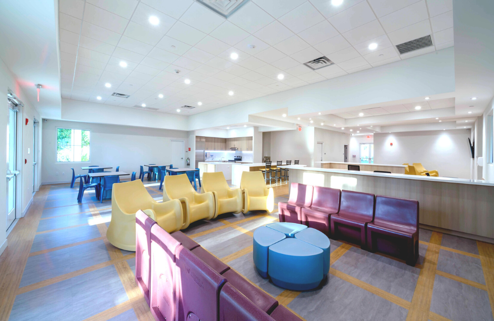 HomeSafe common area with safe and comfortable furniture
