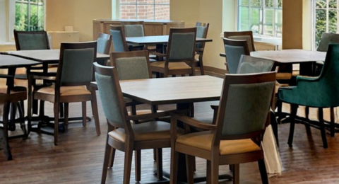 Resident chair inside Crocker Pointe skilled nursing facility